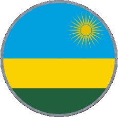 Drapeaux Afrique Rwanda Rond 