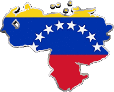 Bandiere America Venezuela Carta Geografica 
