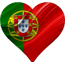 Fahnen Europa Portugal Herz 