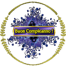 Mensajes Italiano Buon Compleanno Floreale Fondo transparente 009 