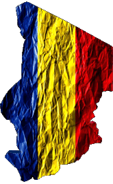 Banderas África Chad Mapa 
