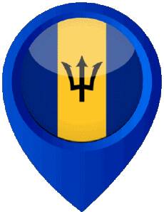 Fahnen Amerika Barbados Standort-Pin 