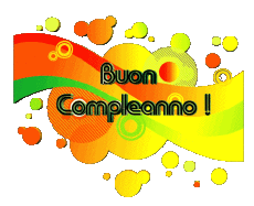 Nachrichten Italienisch Buon Compleanno Astratto - Geometrico Transparenter Hintergrund 009 