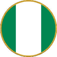 Bandiere Africa Nigeria Rond 