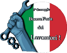 Mensajes Italiano 1° de Maggio Buona Festa dei Lavoratori -Italia 