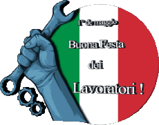 Messages Italian 1° de Maggio Buona Festa dei Lavoratori -Italia 