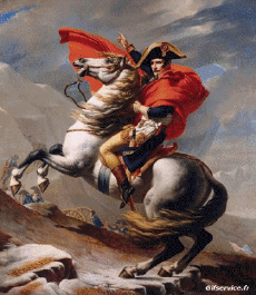 Bonaparte franchissant le Grand-Saint-Bernard-Humor - Fun Morphing - Parece Artistas pintores recreación de arte covid de contención Getty desafío - Jacques-Louis David Bonaparte franchissant le Grand-Saint-Bernard