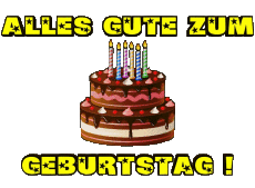 Mensajes Alemán Alles Gute zum Geburtstag Kuchen 001 
