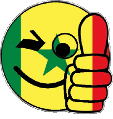 Fahnen Afrika Senegal Smiley - OK 