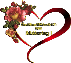 Messages German Herzlichen Glückwunsch zum Muttertag 008 