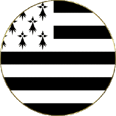 Fahnen Frankreich Regionen Bretagne Runde 