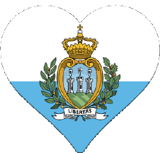 Banderas Europa San Marino Corazón 