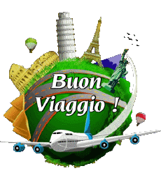 Nachrichten Italienisch Buon Viaggio Transparenter Hintergrund 04 