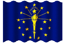 Drapeaux Amériques U.S.A - Etats Indiana Ondulation 