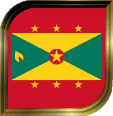 Bandiere America Isole Grenada Quadrato 