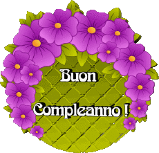 Mensajes Italiano Buon Compleanno Floreale 019 