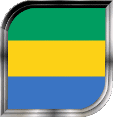 Drapeaux Afrique Gabon Carré 