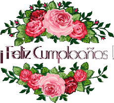 Nachrichten Spanisch Feliz Cumpleaños Floral Transparenter Hintergrund 014 