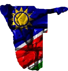 Banderas África Namibia Mapa 