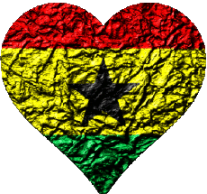 Banderas África Ghana Corazón 
