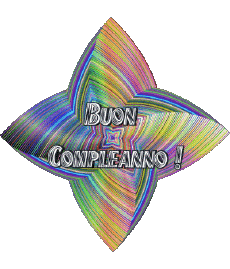 Messages Italien Buon Compleanno Astratto - Geometrico Fond Transparent 018 