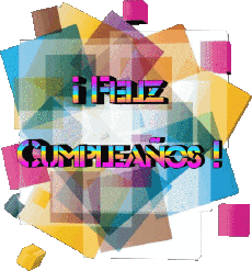 Messages Espagnol Feliz Cumpleaños Abstracto - Geométrico 015 