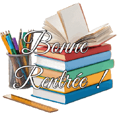 Mensajes Francés Bonne Rentrée Fondo transparente 016 