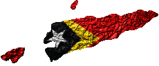 Fahnen Asien Osttimor Karte 
