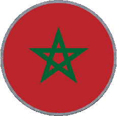 Bandiere Africa Marocco Tondo 