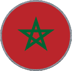 Drapeaux Afrique Maroc Rond 