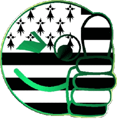 Banderas Francia Regiones Bretaña Smiley - OK 