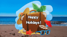 Messagi Inglese Happy Holidays Sfondo animato 003 