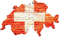 Banderas Europa Suiza Mapa 