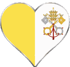 Banderas Europa Vaticano Corazón 