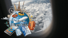 Mensajes Español Buen Viaje Fondo animado 002 