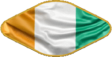 Drapeaux Afrique Côte d Ivoire Ovale 02 