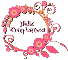 Nachrichten Spanisch Feliz Cumpleaños Floral Transparenter Hintergrund 022 