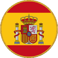 Drapeaux Europe Espagne Rond 