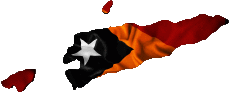 Bandiere Asia Timor Est Carta Geografica 