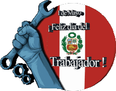 Messages Espagnol 1 de Mayo Feliz día del Trabajador - Perú 