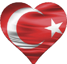 Fahnen Asien Türkei Herz 