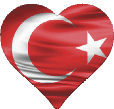 Flags Asia Turkey Heart 