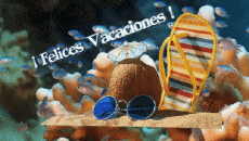 Messagi Spagnolo Felices Vacaciones Sfondo animato 006 