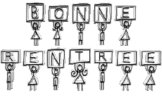 Mensajes Francés Bonne Rentrée Fondo transparente 10 