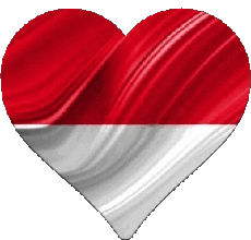 Bandiere Europa Monaco Cuore 