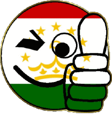 Drapeaux Asie Tadjikistan Smiley - OK 