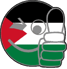 Fahnen Asien Palästina Smiley - OK 