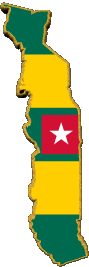 Bandiere Africa Togo Carta Geografica 