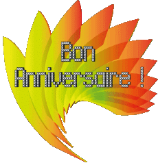 Nachrichten Französisch Bon Anniversaire Abstrait - Géométrique Transparenter Hintergrund 005 