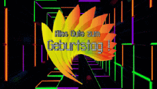 Mensajes Alemán Alles Gute zum Geburtstag Zusammenfassung - geometrisch Fondo animado 001 